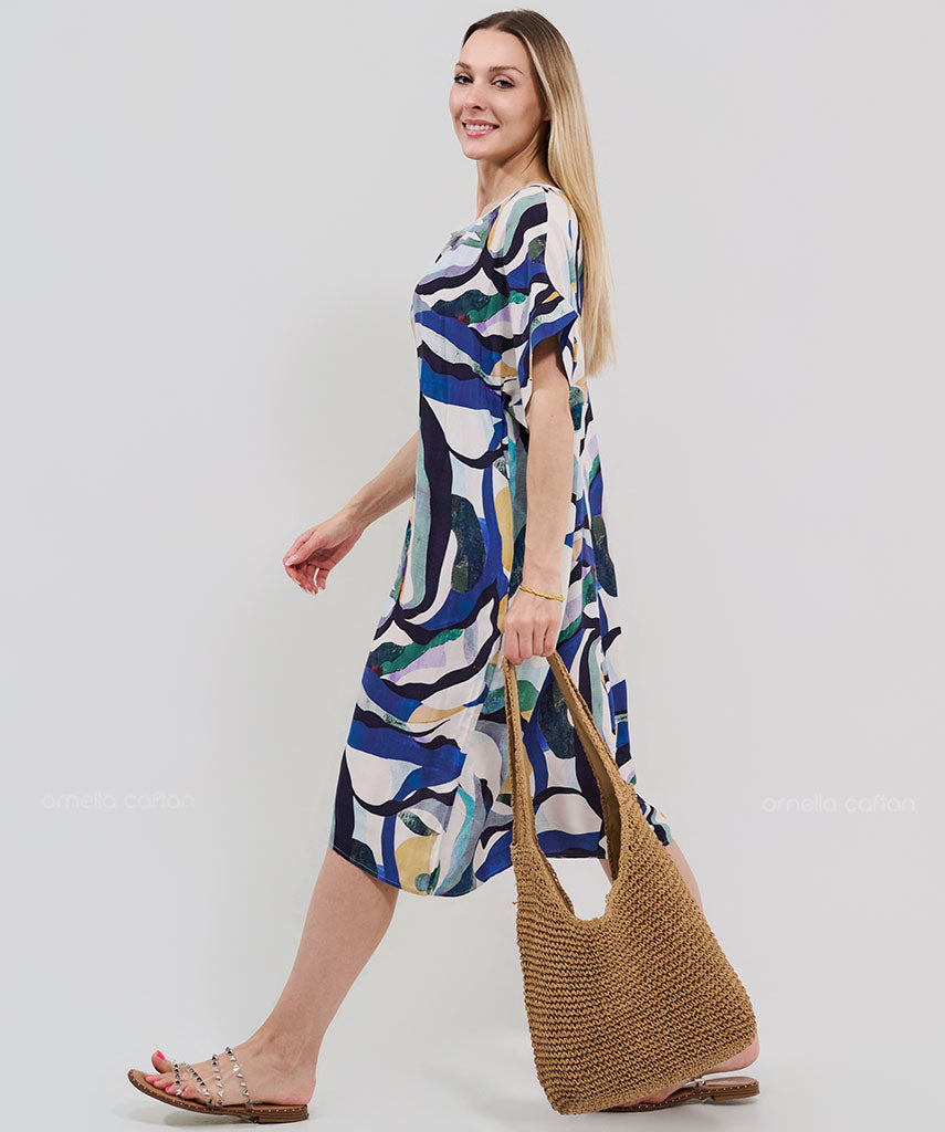 Robe Décontractée à Poches Courtes – Ornella Caftan™