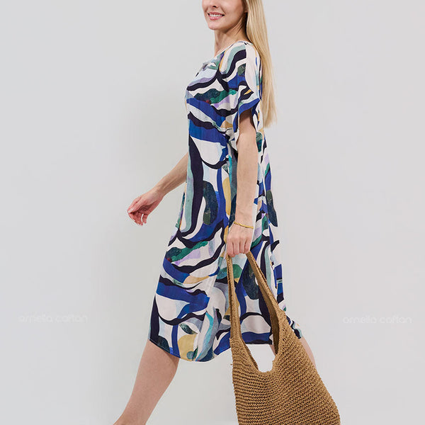 Robe Décontractée à Poches Courtes – Ornella Caftan™
