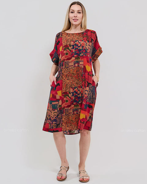 Robe Décontractée à Poches Courte – Ornella Caftan™