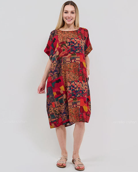 Robe Décontractée à Poches Courte – Ornella Caftan™