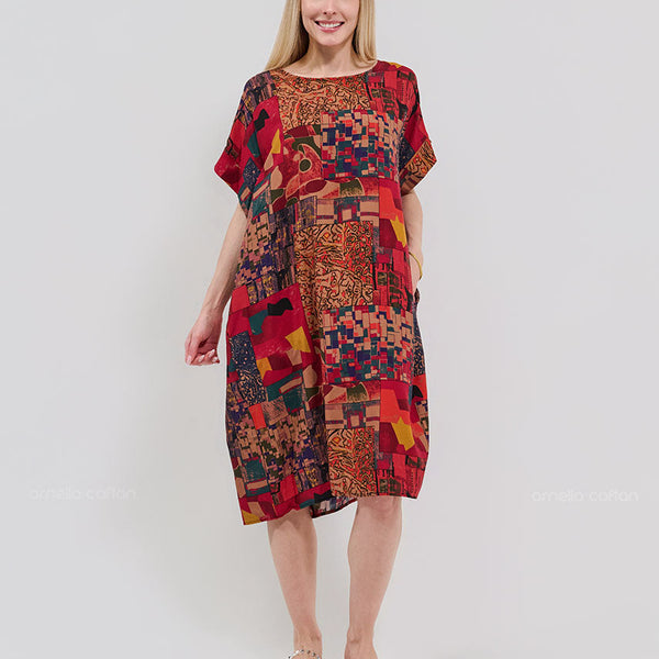 Robe Décontractée à Poches Courte – Ornella Caftan™