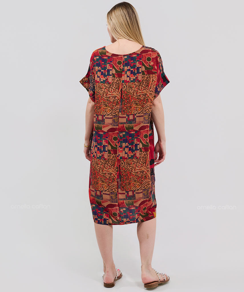 Robe Décontractée à Poches Courte – Ornella Caftan™