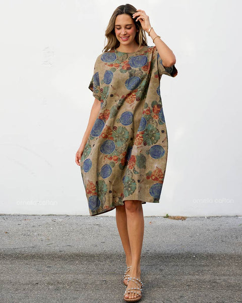Robe Décontractée à Poches Courtes – Ornella Caftan™