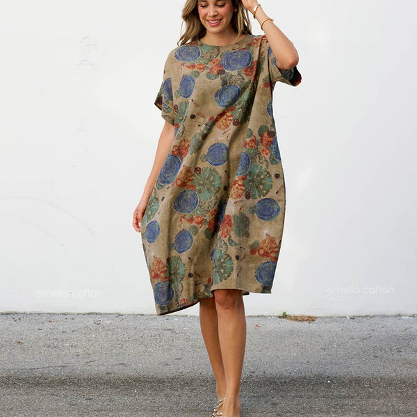 Robe Décontractée à Poches Courtes – Ornella Caftan™