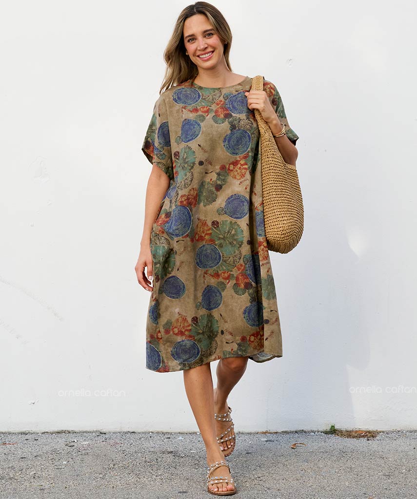 Robe Décontractée à Poches Courtes – Ornella Caftan™