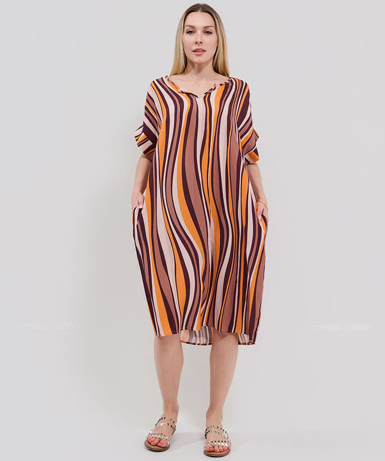 Robe décontractée à poches courtes – Ornella Caftan™
