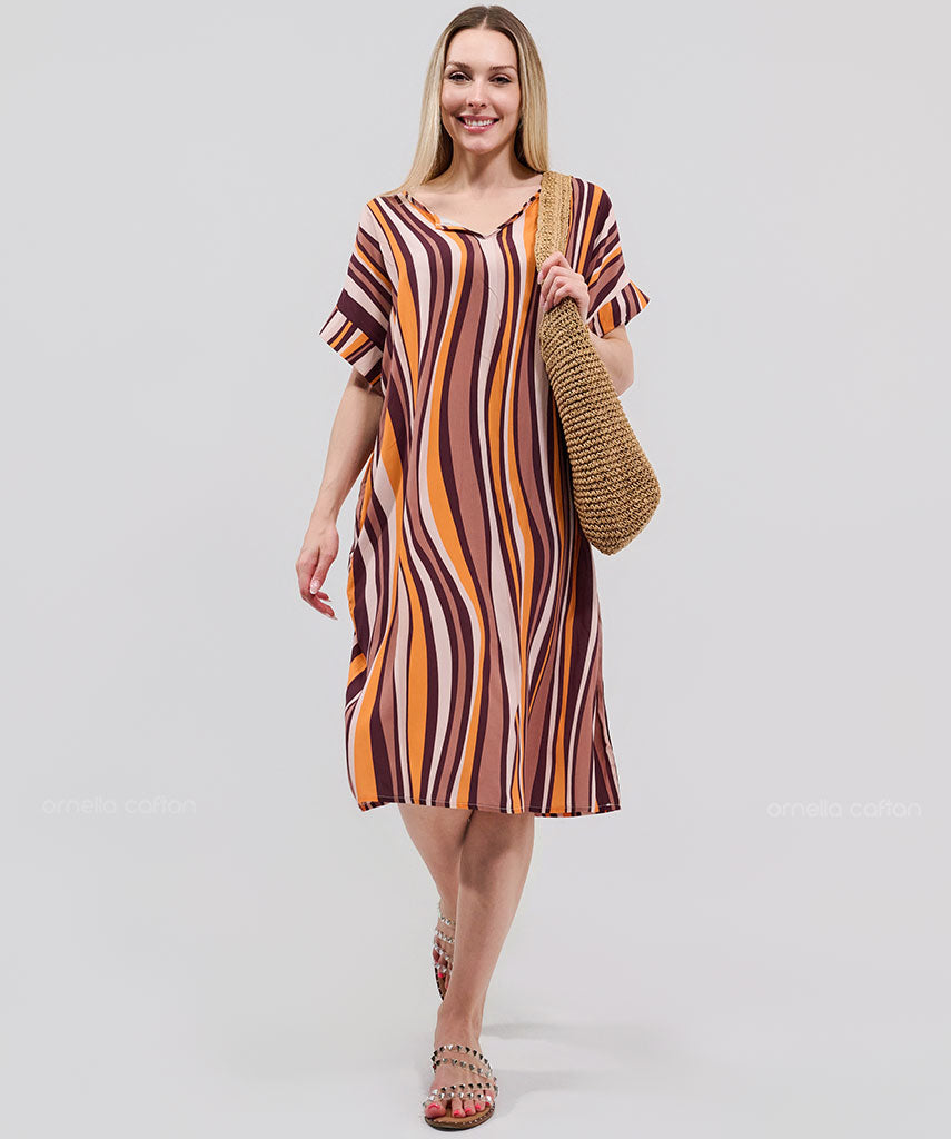 Robe décontractée à poches courtes – Ornella Caftan™