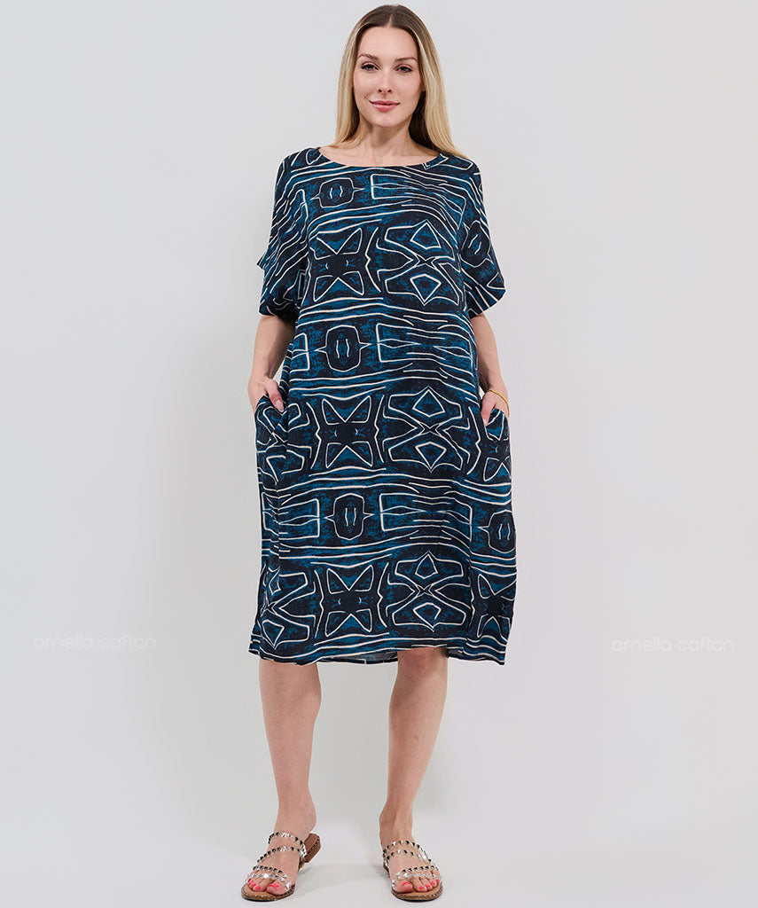 Robe Décontractée à Poches Courtes – Ornella Caftan™