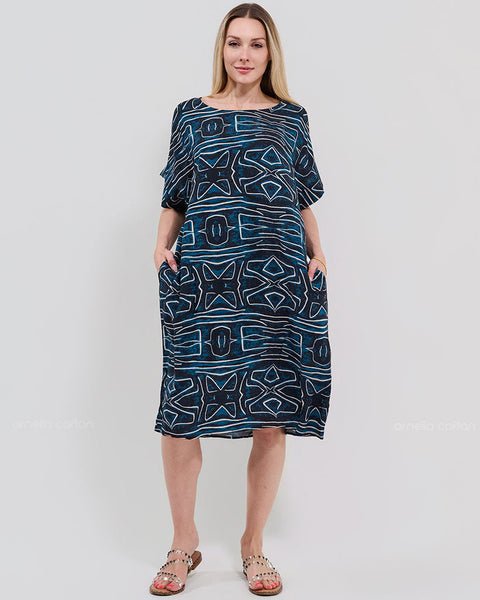 Robe Décontractée à Poches Courtes – Ornella Caftan™