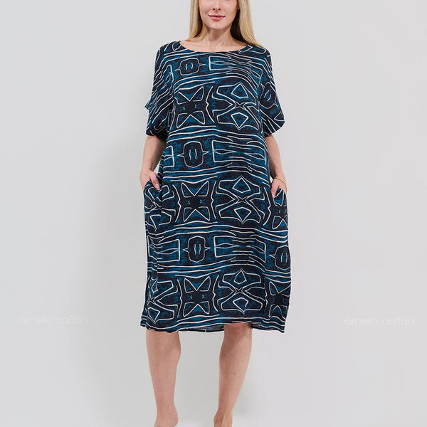 Robe Décontractée à Poches Courtes – Ornella Caftan™