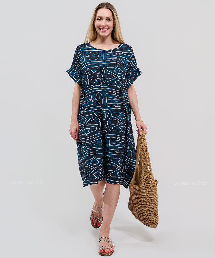 Robe Décontractée à Poches Courtes – Ornella Caftan™
