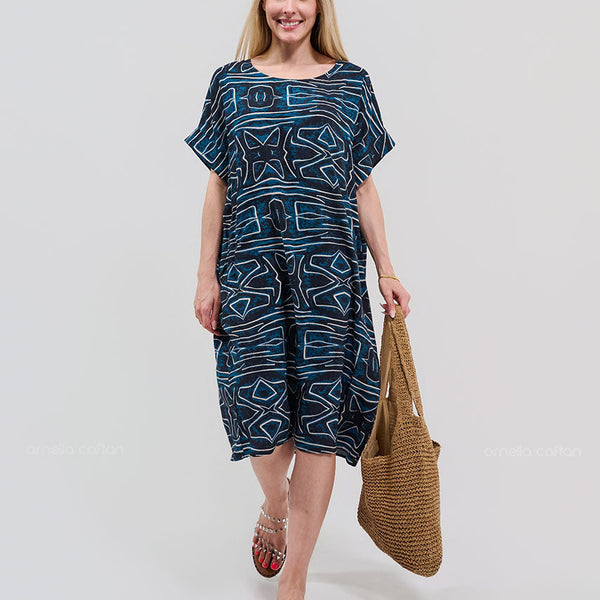 Robe Décontractée à Poches Courtes – Ornella Caftan™