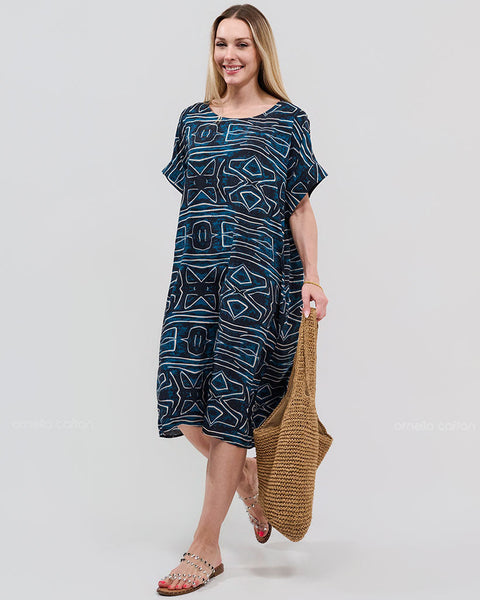 Robe Décontractée à Poches Courtes – Ornella Caftan™