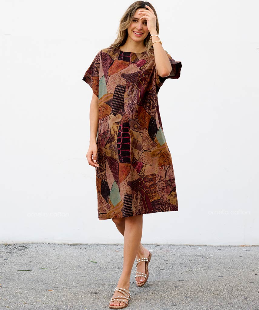 Robe Décontractée à Poches Courte – Ornella Caftan™