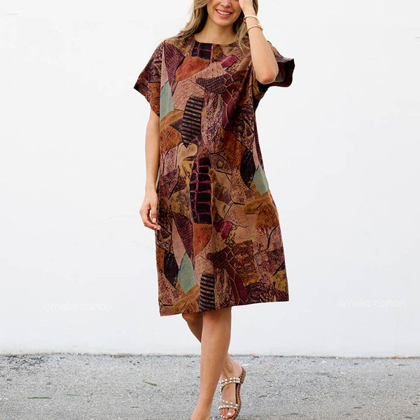 Robe Décontractée à Poches Courte – Ornella Caftan™