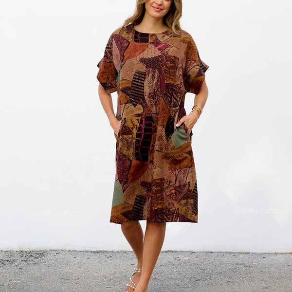 Robe Décontractée à Poches Courte – Ornella Caftan™