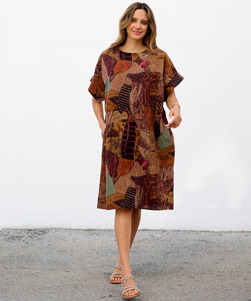 Robe Décontractée à Poches Courte – Ornella Caftan™