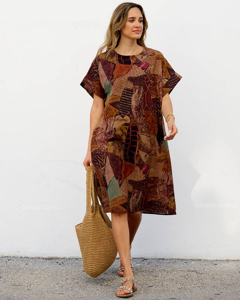 Robe Décontractée à Poches Courte – Ornella Caftan™