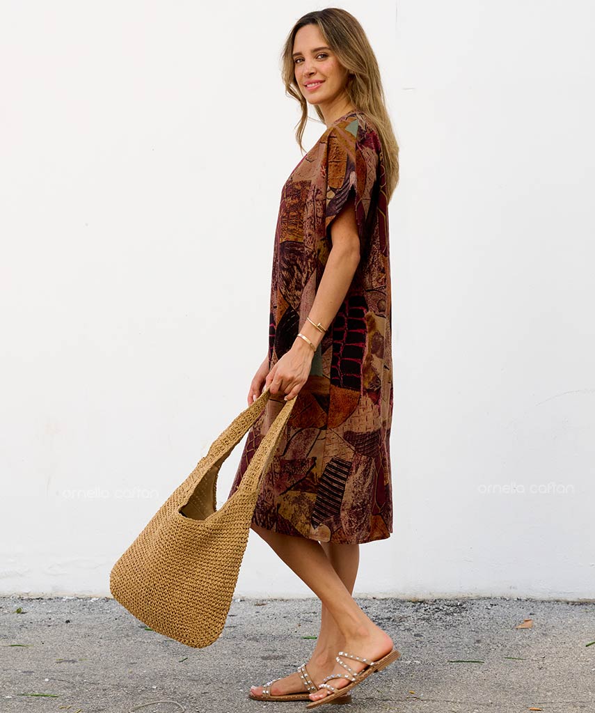 Robe Décontractée à Poches Courte – Ornella Caftan™