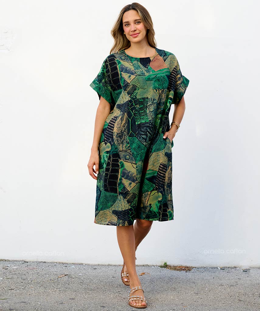 Robe Décontractée à Poches Courte – Ornella Caftan™