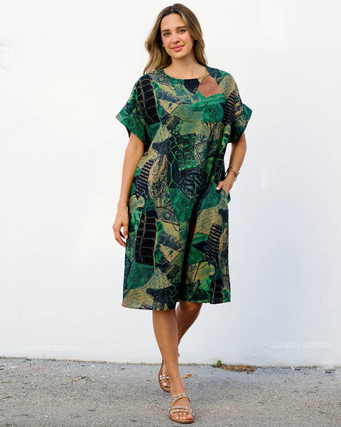 Robe Décontractée à Poches Courte – Ornella Caftan™