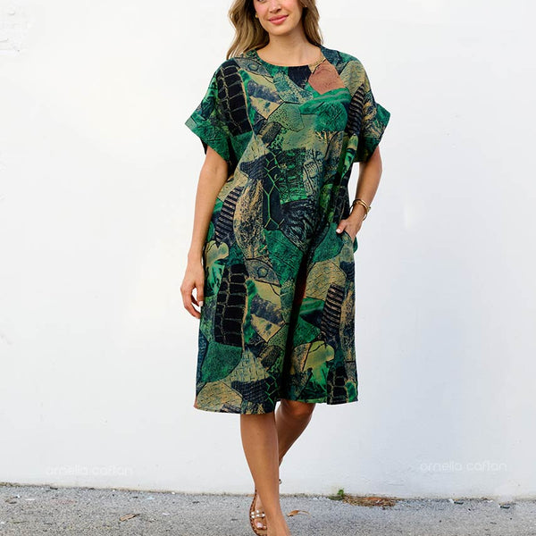 Robe Décontractée à Poches Courte – Ornella Caftan™