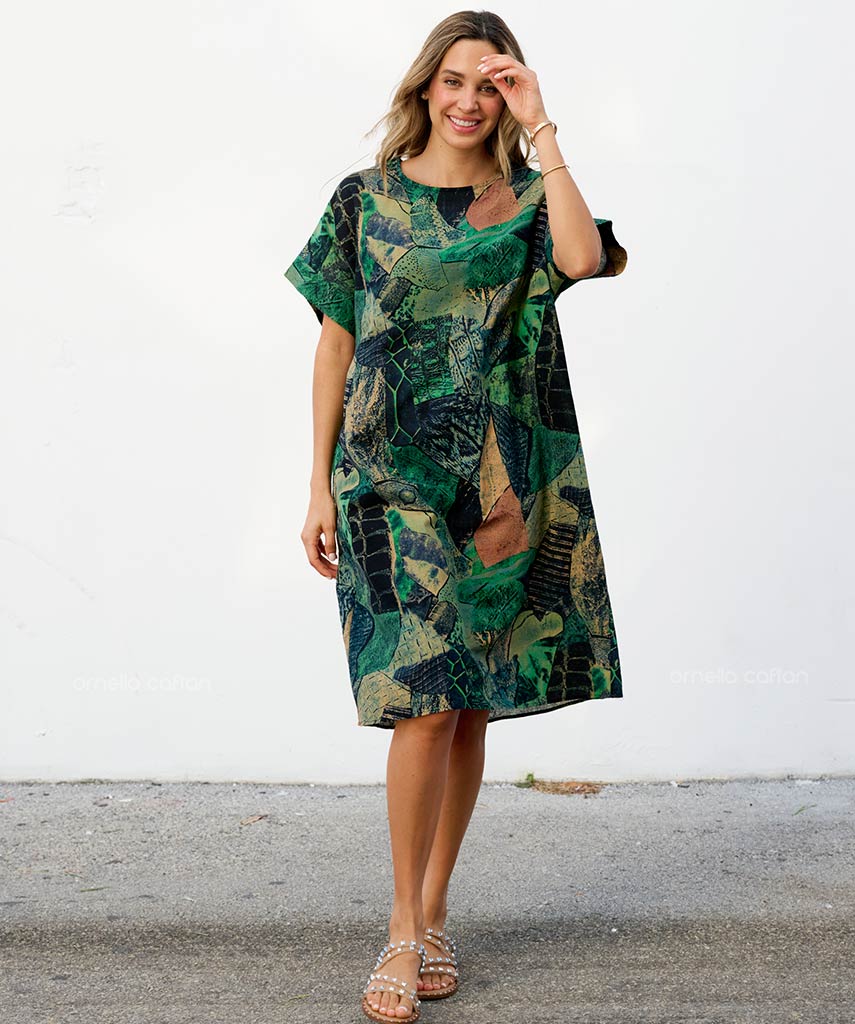 Robe Décontractée à Poches Courte – Ornella Caftan™