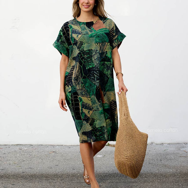 Robe Décontractée à Poches Courte – Ornella Caftan™