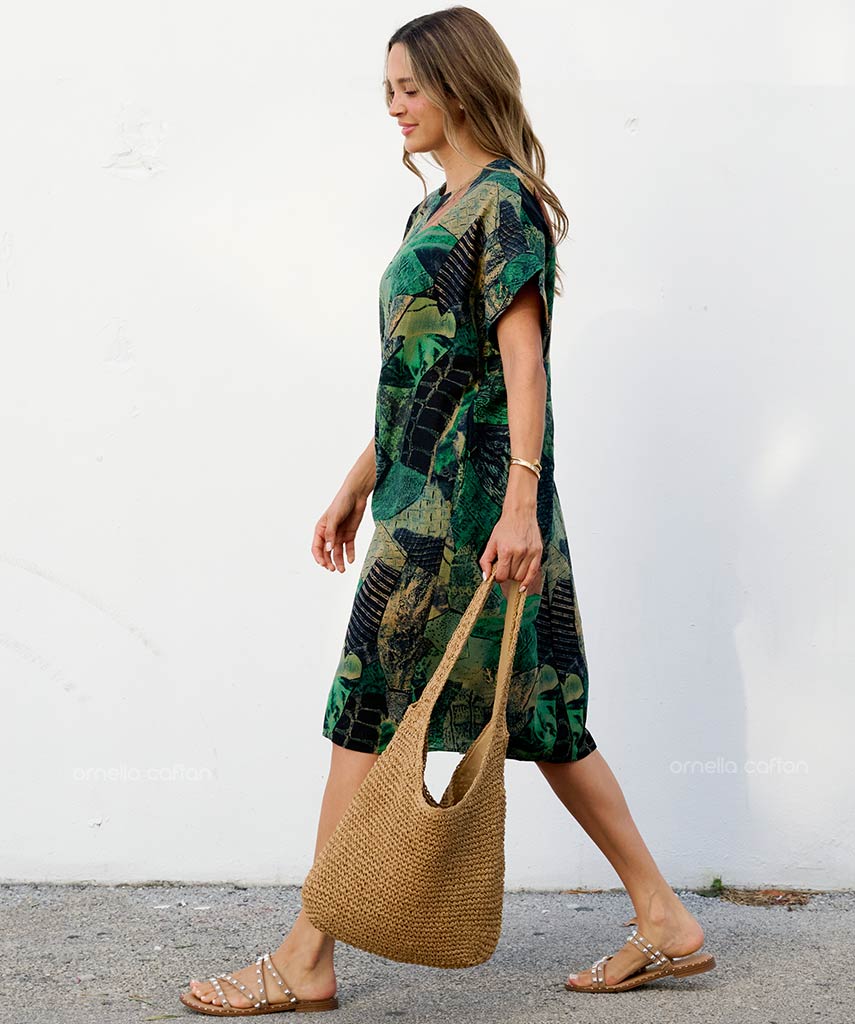 Robe Décontractée à Poches Courte – Ornella Caftan™