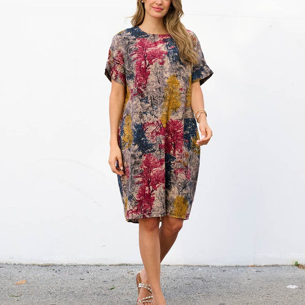Robe Décontractée à Poches Courte – Ornella Caftan™