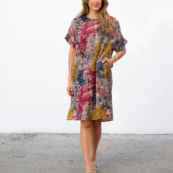 Robe Décontractée à Poches Courte – Ornella Caftan™