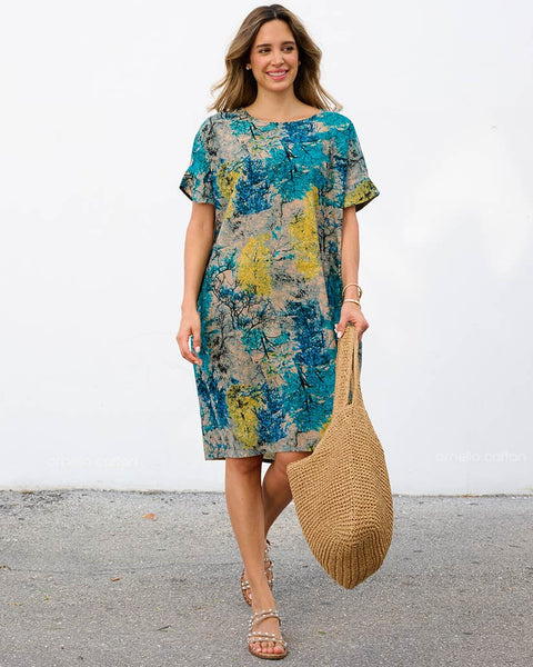 Robe Décontractée à Poches Courtes – Ornella Caftan™