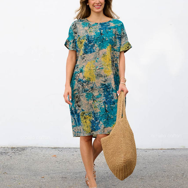 Robe Décontractée à Poches Courtes – Ornella Caftan™