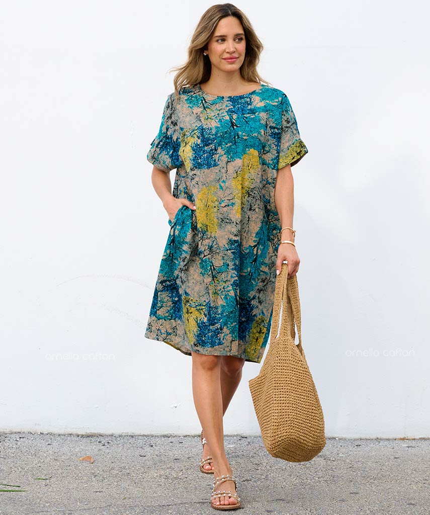 Robe Décontractée à Poches Courtes – Ornella Caftan™