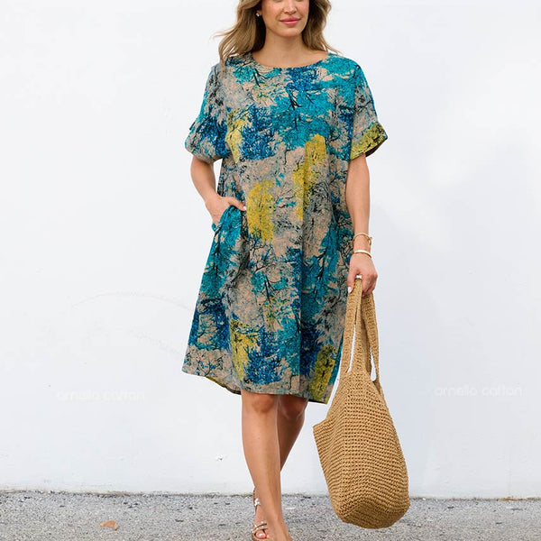 Robe Décontractée à Poches Courtes – Ornella Caftan™