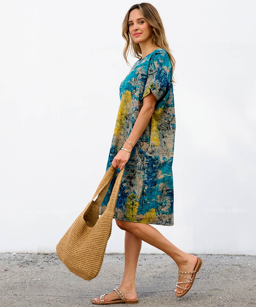 Robe Décontractée à Poches Courtes – Ornella Caftan™