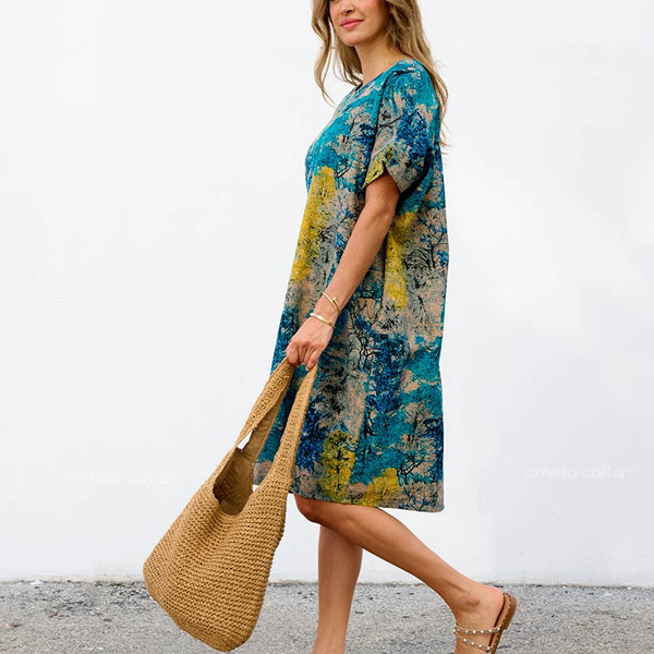 Robe Décontractée à Poches Courtes – Ornella Caftan™