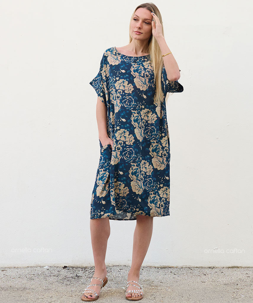 Robe Décontractée à Poches Courte – Ornella Caftan™