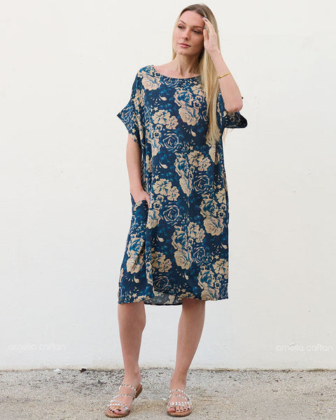 Robe Décontractée à Poches Courte – Ornella Caftan™