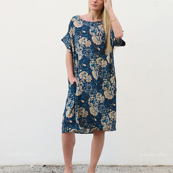 Robe Décontractée à Poches Courte – Ornella Caftan™