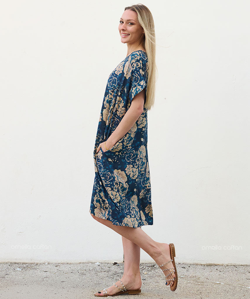 Robe Décontractée à Poches Courte – Ornella Caftan™