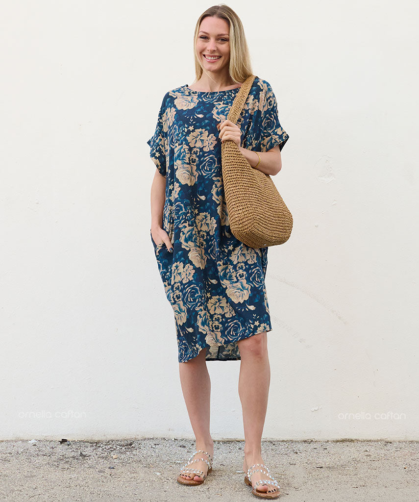 Robe Décontractée à Poches Courte – Ornella Caftan™