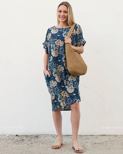 Robe Décontractée à Poches Courte – Ornella Caftan™