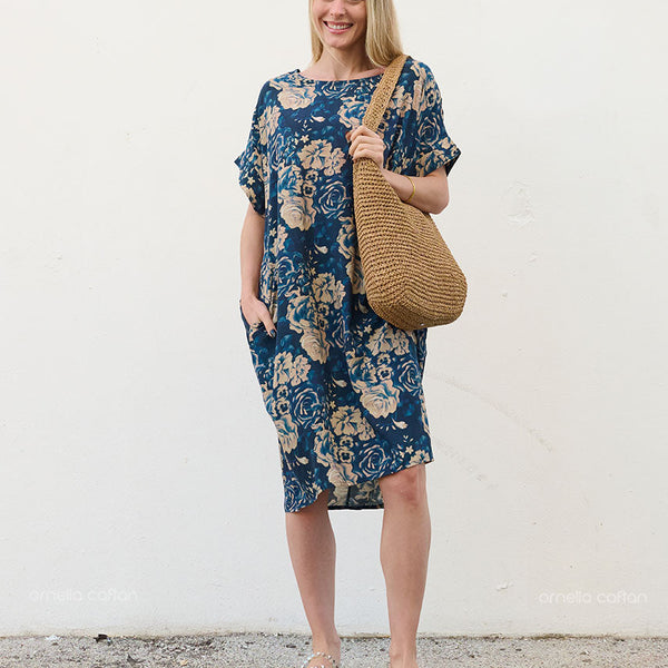 Robe Décontractée à Poches Courte – Ornella Caftan™