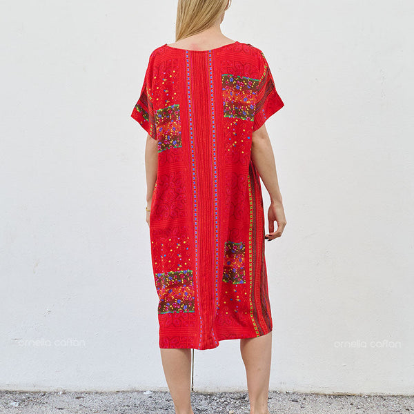Robe Décontractée à Poches Courte – Ornella Caftan™
