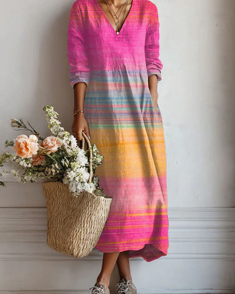 Capucine | Robe Imprimée Dégradée