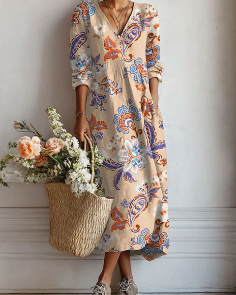 Violette | Robe Imprimée Cachemire