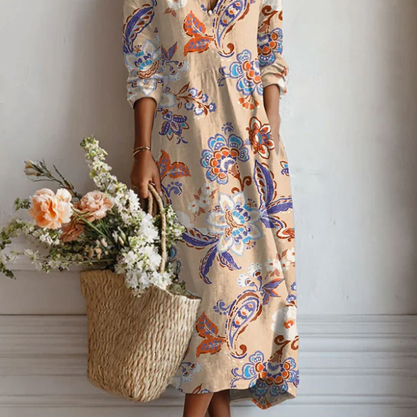 Violette | Robe Imprimée Cachemire