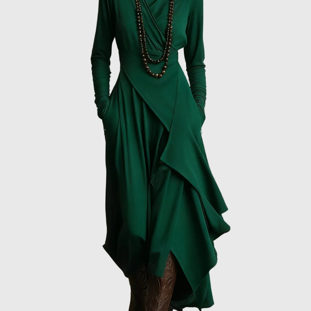 Isabeau | Robe Maxi Drapée Élégance