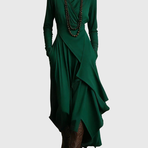 Isabeau | Robe Maxi Drapée Élégance